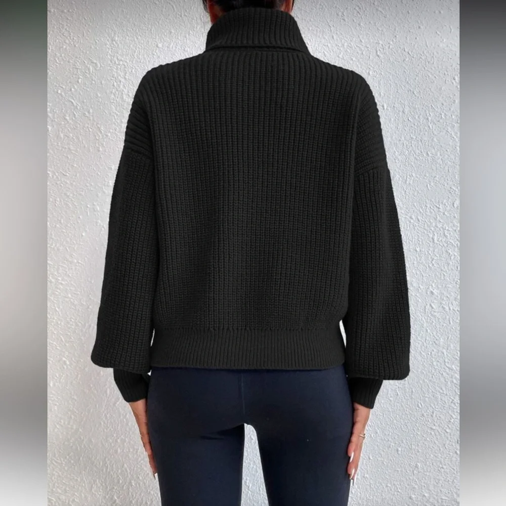 Black Turtleneck Sweater
